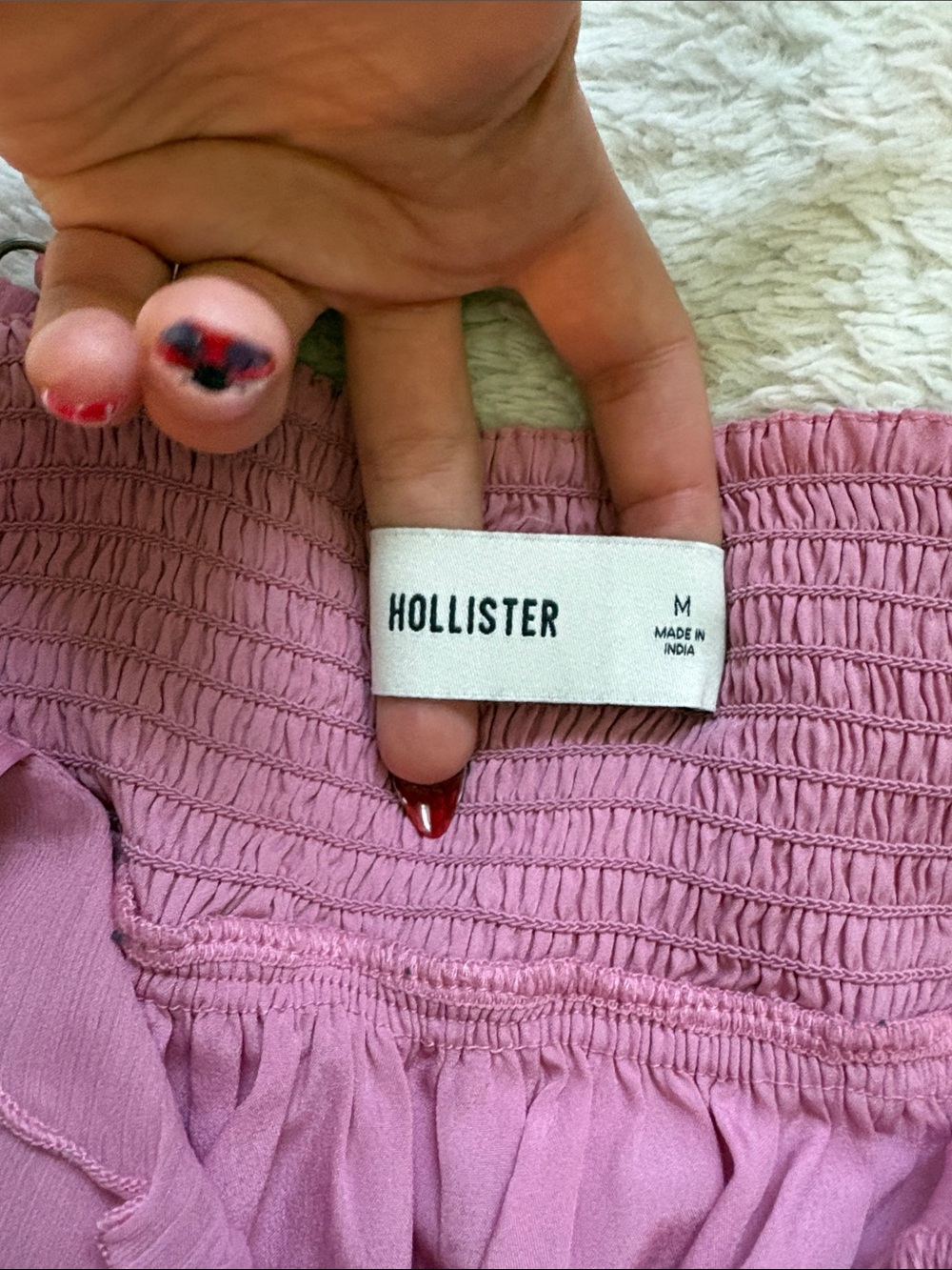 ⭐️ 2 for $15. Hollister Light Pink Ruffled Button-Front Tank Baby Doll Top - Picture 5 of 5